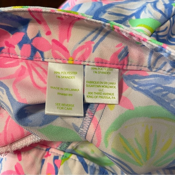 Lilly Pulitzer Ariana Stretch Shorts Size 8 Pink Havana Cocktail - Picture 7 of 7